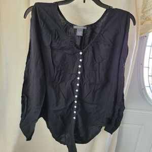 (989) Chelsea&Theodore, Size L., black, Top,  Blouse,